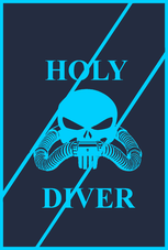 Niebieskie logo Holy Diver